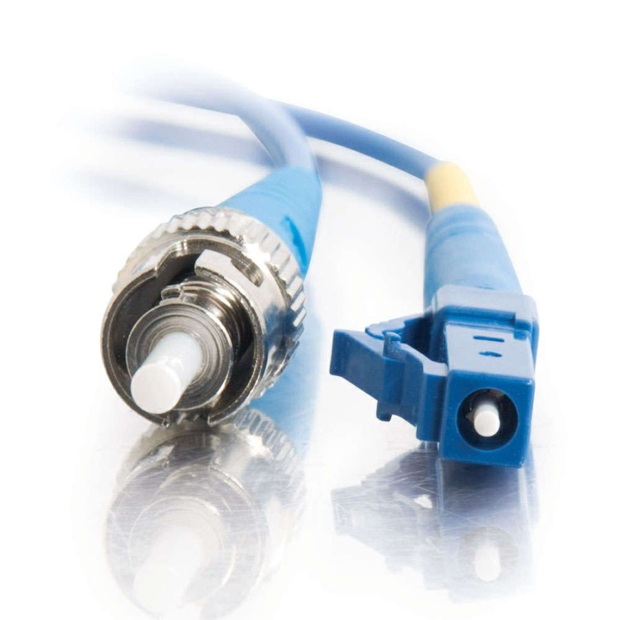 Cables to Go 16.4Ft (5M) Lc-St 9/125 Os2 Simplex Single-Mode Pvc Fiber Optic Cable (Taa Compliant) - Blue Hot