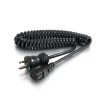 Cables to Go 6Ft (1.8M) 18 Awg Coiled Hospital Grade Power Cord (Nema 5-15P To Iec320C13) (Taa Compliant) - Black Hot