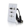 Cables to Go Hdmi, Vga, 3.5Mm Audio And Usb Pass Through Single Gang Wall Plate - White New