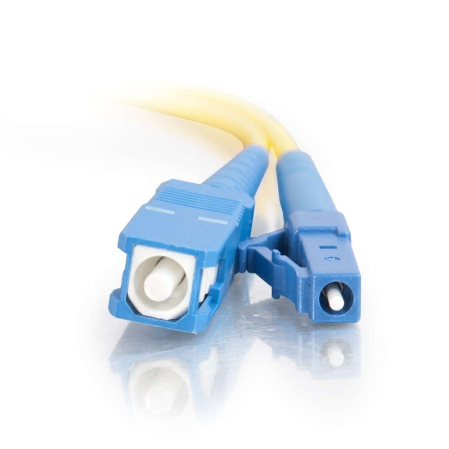 Cables to Go 9.8Ft (3M) Lc-Sc 9/125 Os2 Simplex Single-Mode Fiber Optic Cable (Taa Compliant) - Plenum Cmp-Rated - Yellow Hot