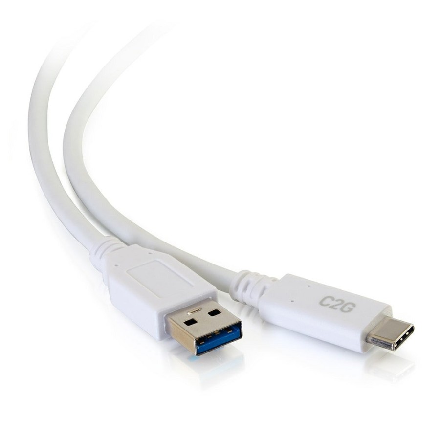 Cables to Go 10Ft (3M) Usb-C® To Usb-A Superspeed Usb 5Gbps Cable M/M - White Wholesale