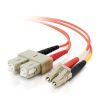 Cables to Go 6.6Ft (2M) Lc-Sc 62.5/125 Om1 Duplex Multimode Pvc Fiber Optic Cable - Orange New