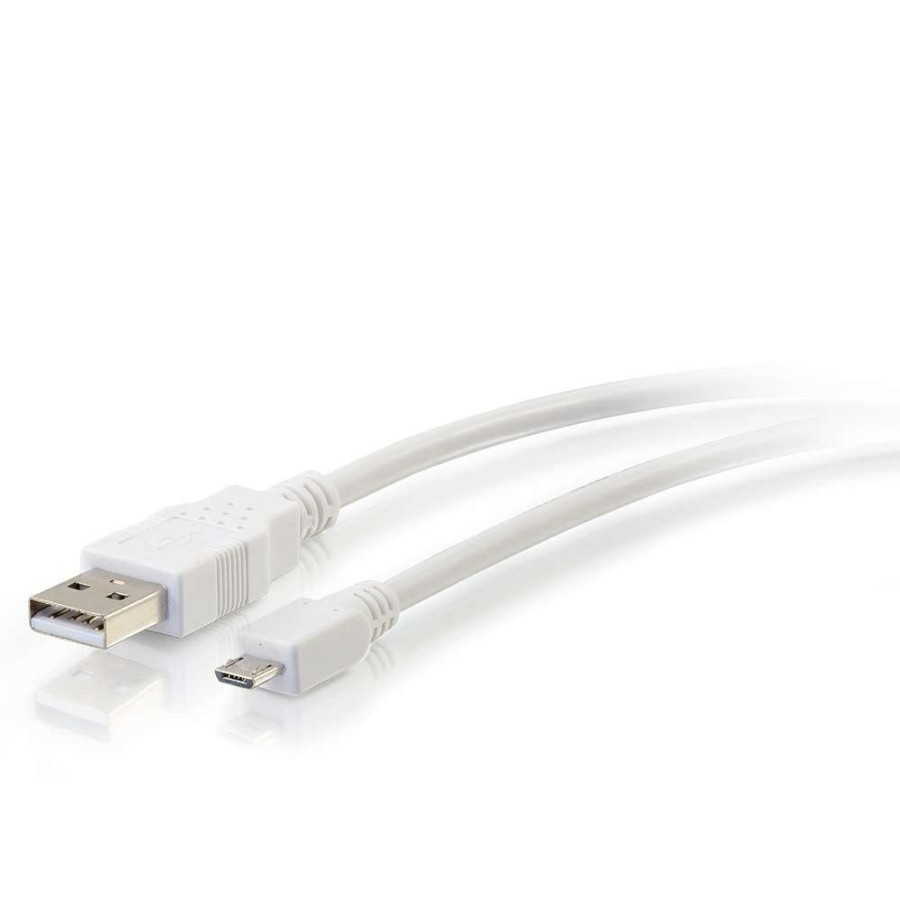 Cables to Go 6Ft (1.8M) Usb 2.0 A To Micro-B Cable M/M - White (1.8M) New