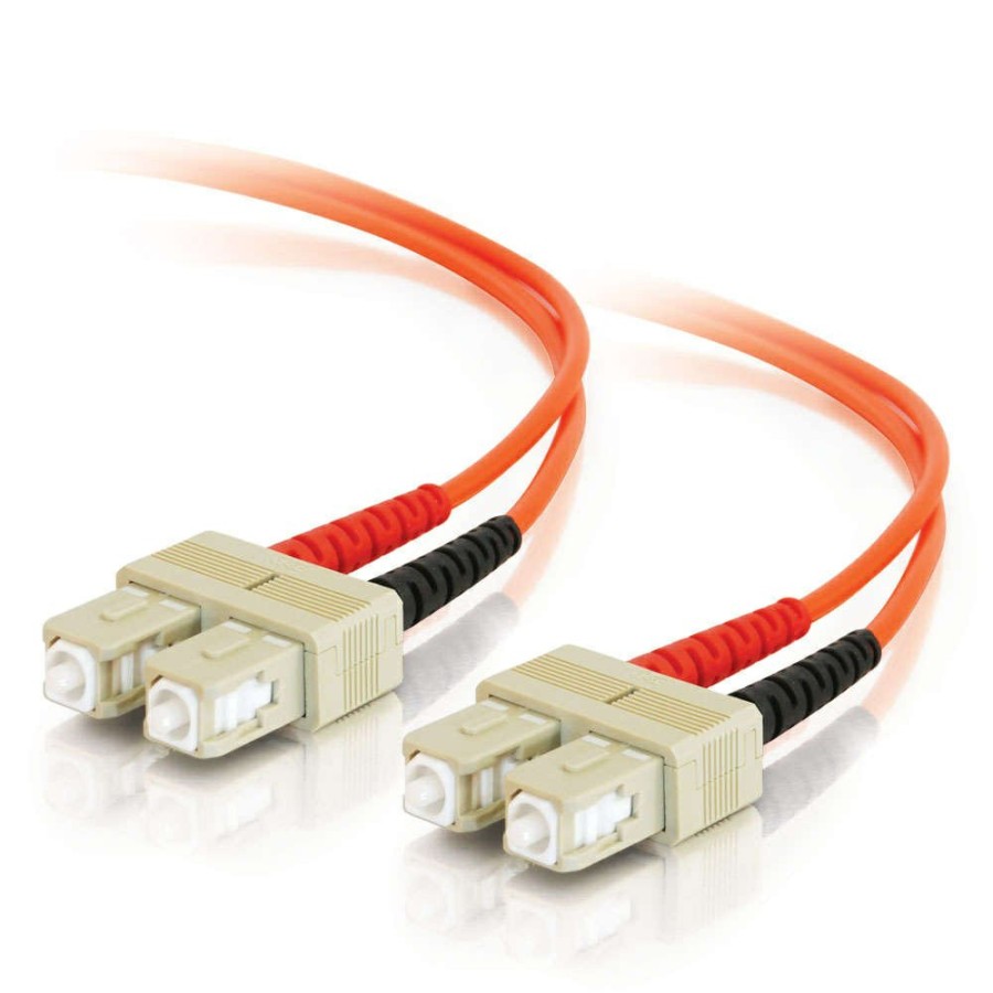 Cables to Go 49.2Ft (15M) Sc-Sc 62.5/125 Om1 Duplex Multimode Fiber Optic Cable (Taa Compliant) - Plenum Cmp-Rated - Orange New