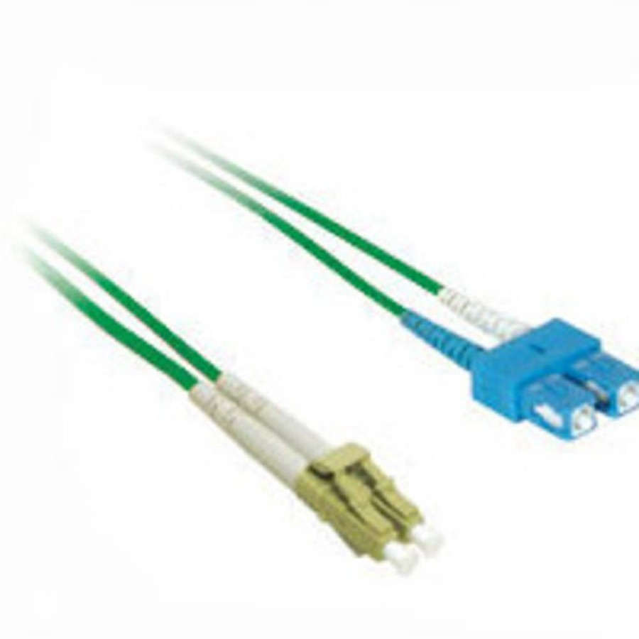 Cables to Go 32.8Ft (10M) Lc-Sc 50/125 Om2 Duplex Multimode Pvc Fiber Optic Cable (Taa Compliant) - Green Wholesale