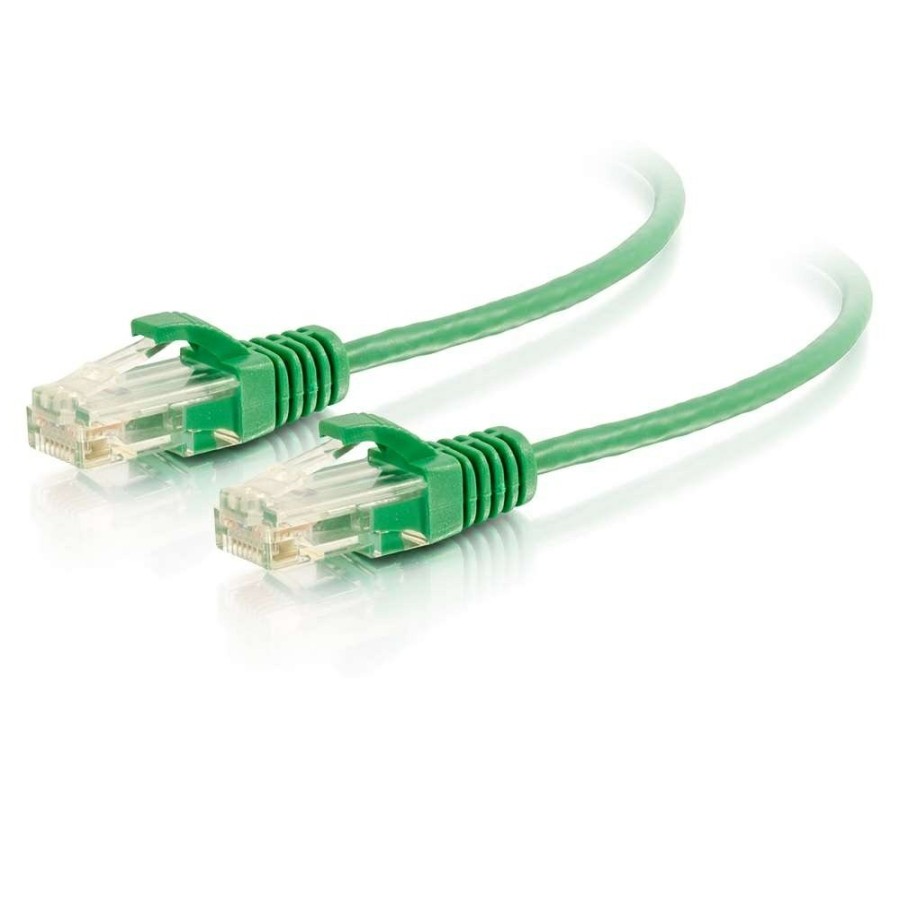 Cables to Go 10Ft (3M) Cat6 Snagless Unshielded (Utp) Slim Ethernet Network Patch Cable - Green Hot