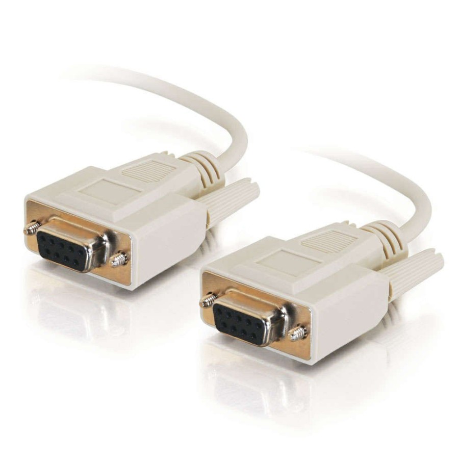 Cables to Go 1Ft (0.3M) Db9 F/F Serial Rs232 Null Modem Cable - Beige New