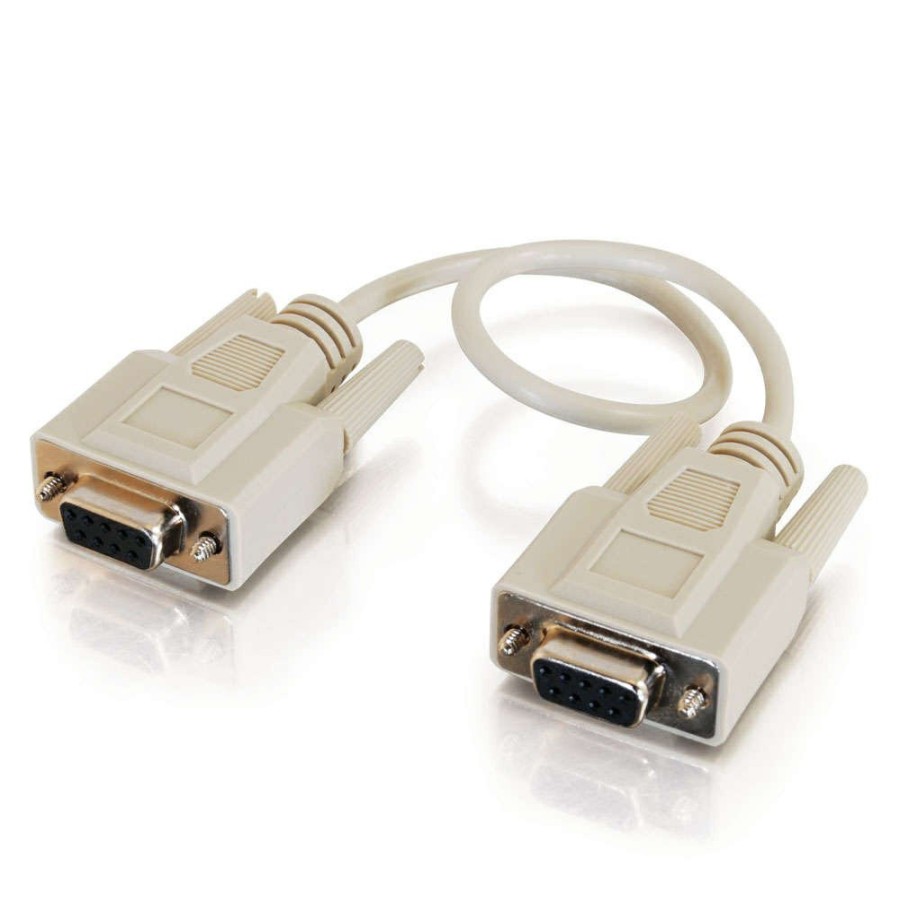 Cables to Go 1Ft (0.3M) Db9 F/F Serial Rs232 Null Modem Cable - Beige New