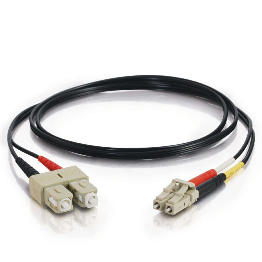 Cables to Go 3.3Ft (1M) Lc-Sc 62.5/125 Om1 Duplex Multimode Pvc Fiber Optic Cable (Taa Compliant) - Black Wholesale