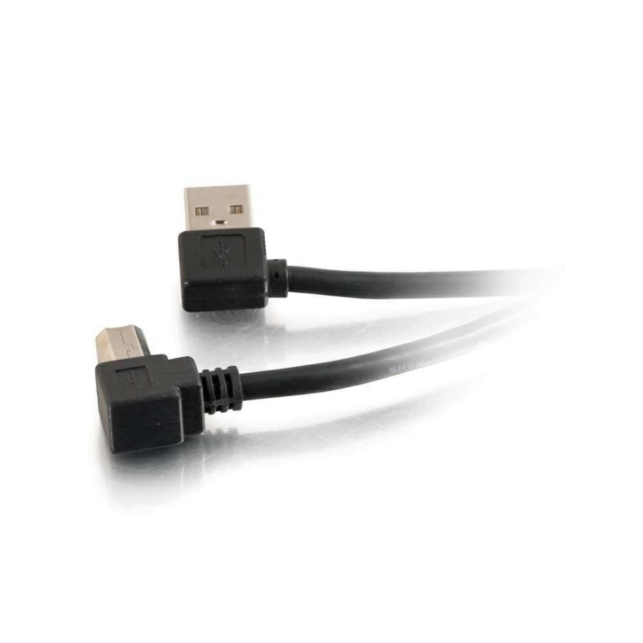 Cables to Go 9.8Ft (3M) Usb 2.0 Right Angle A/B Cable - Black Hot