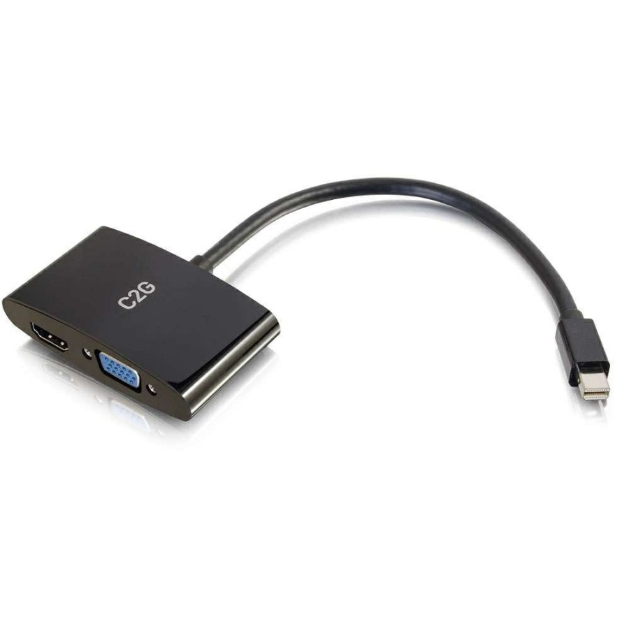 Cables to Go 8In Mini Displayport Male To 4K Hdmi® Or Vga Female Adapter Converter - Black Wholesale