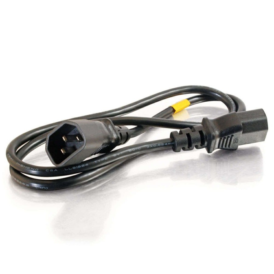 Cables to Go 8Ft (2.4M) 16 Awg 250 Volt Computer Power Extension Cord (Iec320C14 To Iec320C13) (Taa Compliant) Hot