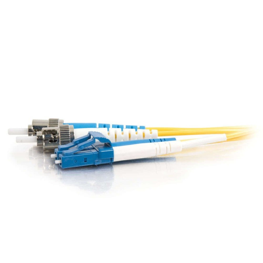 Cables to Go 6.6Ft (2M) Lc-St 9/125 Os2 Duplex Single-Mode Pvc Fiber Optic Cable (Usa-Made) - Yellow Clearance