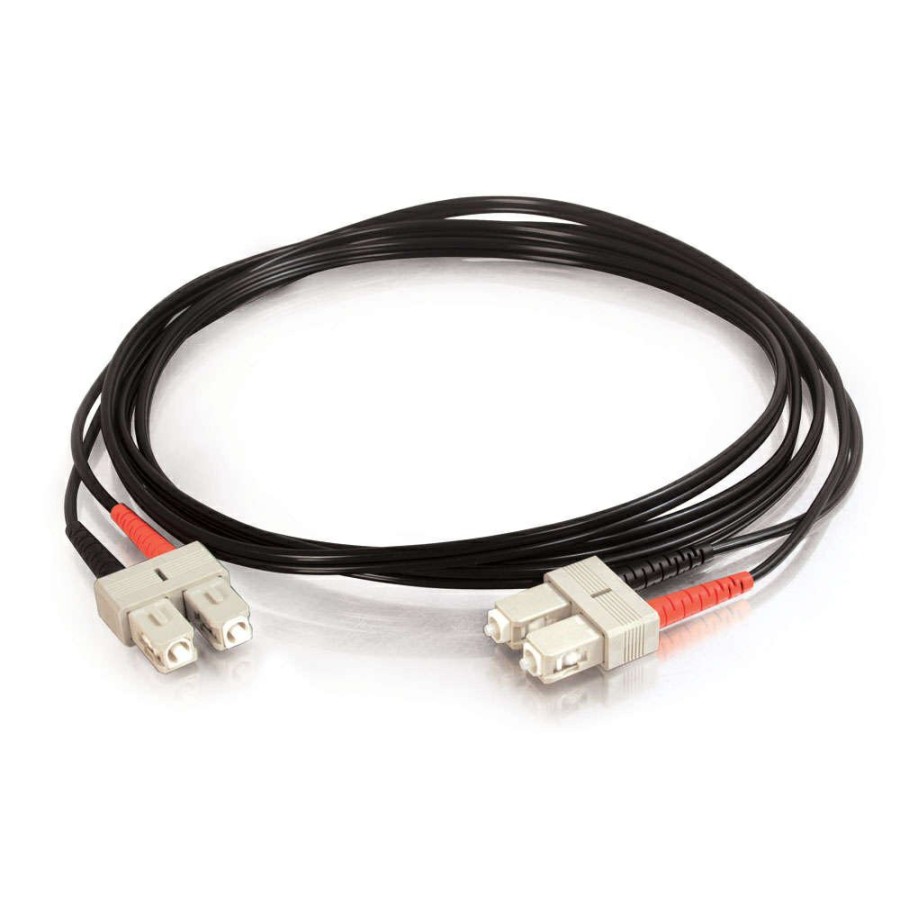 Cables to Go 6.6Ft (2M) Sc-Sc 62.5/125 Om1 Duplex Multimode Pvc Fiber Optic Cable - Black New