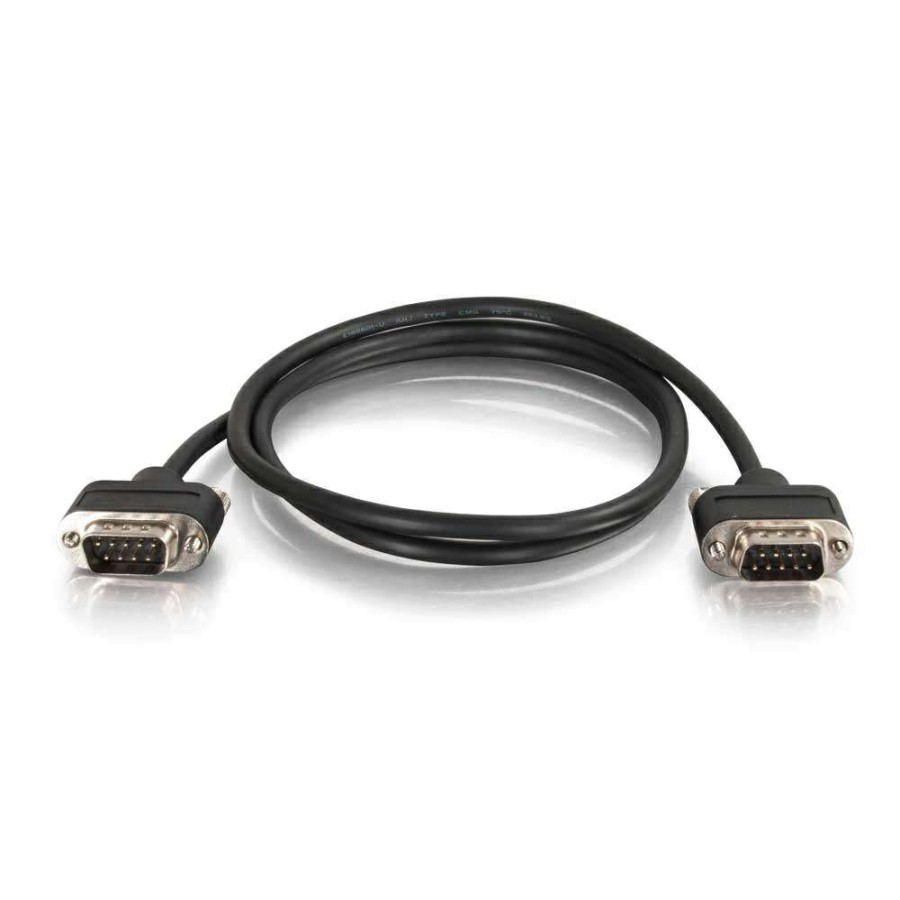 Cables to Go 6Ft (1.8M) Serial Rs232 Db9 Null Modem Cable With Low Profile Connectors M/M - In-Wall Cmg-Rated Hot