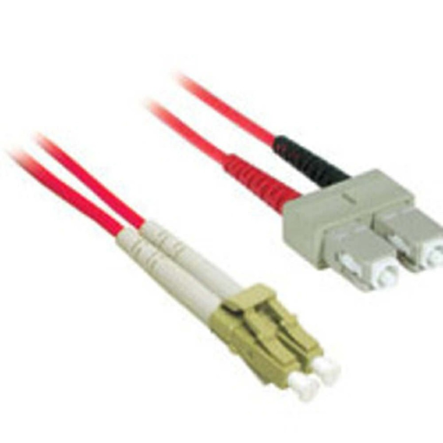 Cables to Go 9.8Ft (3M) Lc-Sc 62.5/125 Om1 Duplex Multimode Pvc Fiber Optic Cable - Red Clearance