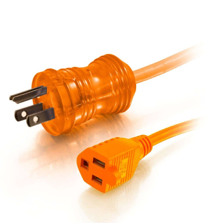 Cables to Go 50Ft (15.2M) 16 Awg Hospital Grade Power Extension Cord (Nema 5-15P To Nema 5-15R) - Orange Hot