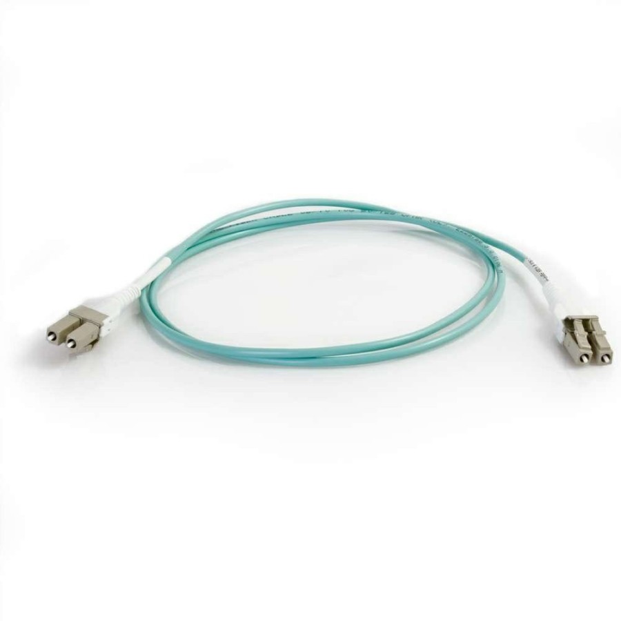 Cables to Go 13.1Ft (4M) Lc Uniboot 10Gb 50/125 Om3 Duplex Multimode Pvc Fiber Optic Cable - Aqua Clearance