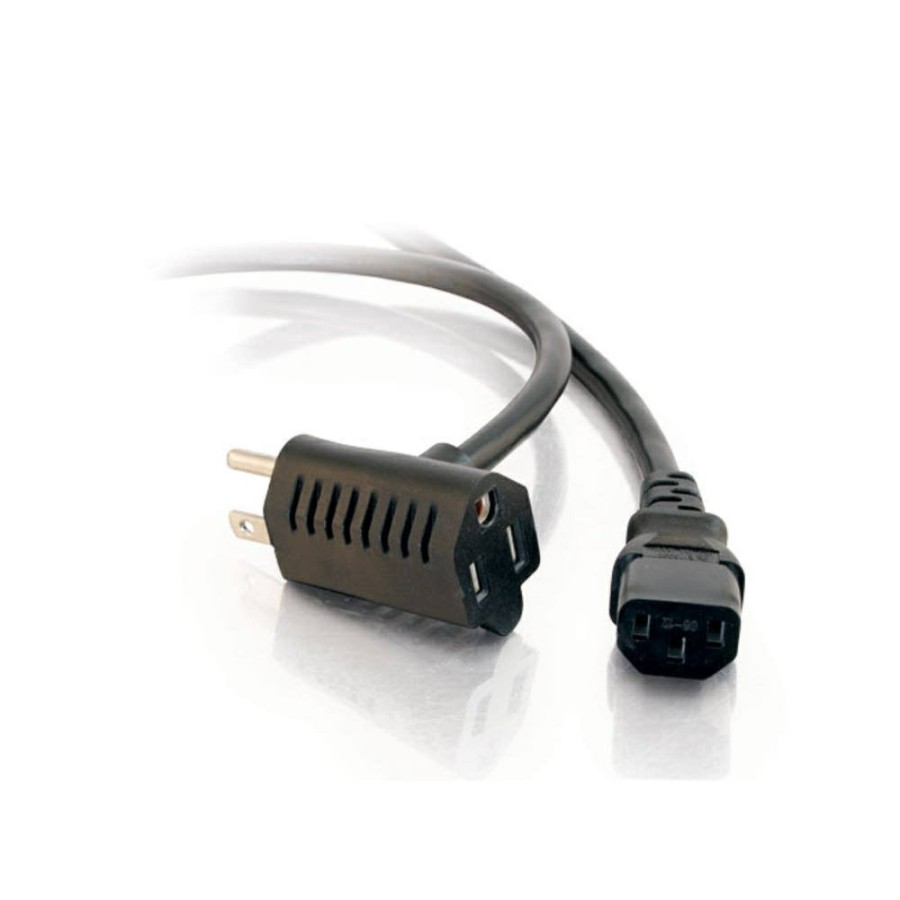 Cables to Go 6Ft (1.8M) 16 Awg Universal Power Cord With Extra Outlet (Taa Compliant) Hot