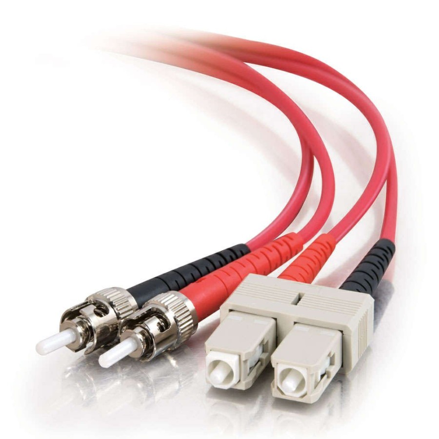 Cables to Go 9.8Ft (3M) Sc-St 62.5/125 Om1 Duplex Multimode Fiber Optic Cable (Taa Compliant) - Plenum Cmp-Rated - Red Best