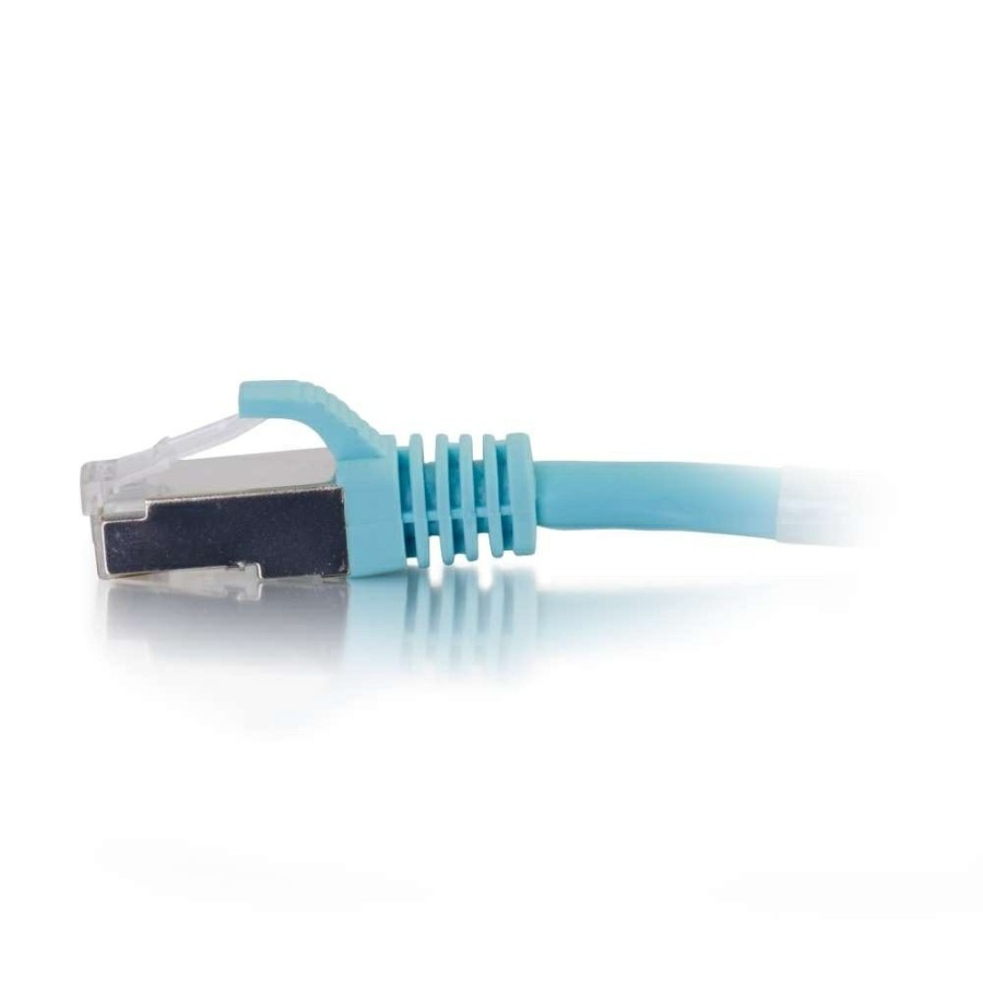 Cables to Go 8Ft (2.4M) Cat6A Snagless Shielded (Stp) Ethernet Network Patch Cable - Aqua Clearance