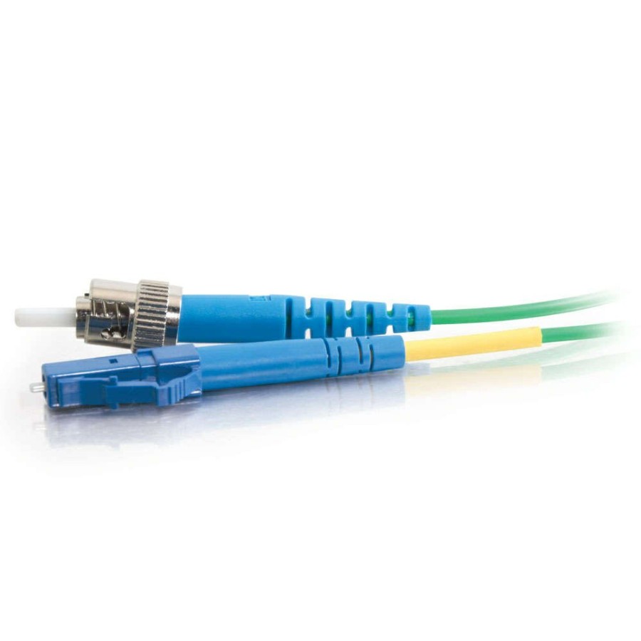 Cables to Go 9.8Ft (3M) Lc-St 9/125 Os2 Simplex Single-Mode Pvc Fiber Optic Cable (Taa Compliant) - Green Best