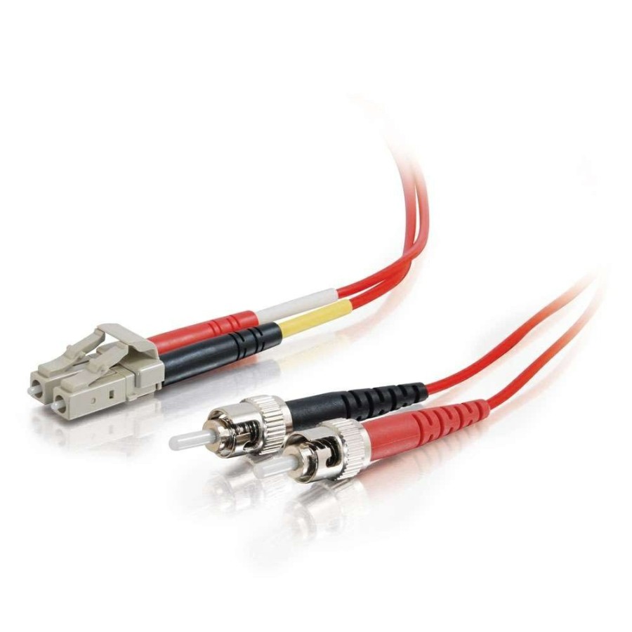 Cables to Go 9.8Ft (3M) Lc-St 50/125 Om2 Duplex Multimode Pvc Fiber Optic Cable (Taa Compliant) - Red Online