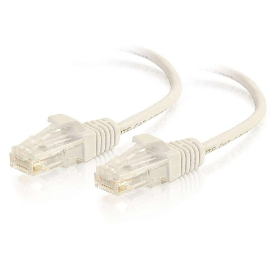 Cables to Go 10Ft (3M) Cat6 Snagless Unshielded (Utp) Slim Ethernet Network Patch Cable - White Hot