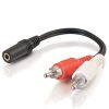 Cables to Go 0.5Ft (0.15M) Value Series One 3.5Mm Stereo Female To Two Rca Stereo Male Y-Cable Hot