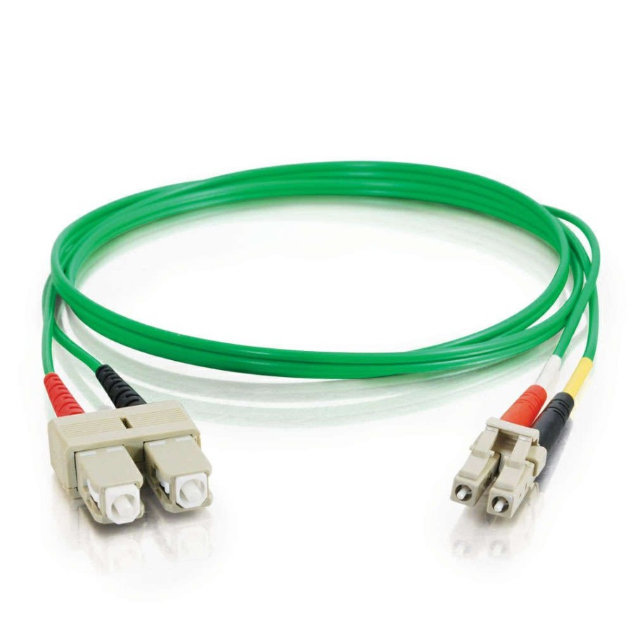 Cables to Go 9.8Ft (3M) Lc-Sc 62.5/125 Om1 Duplex Multimode Fiber Optic Cable (Taa Compliant) - Plenum Cmp-Rated - Green Wholesale