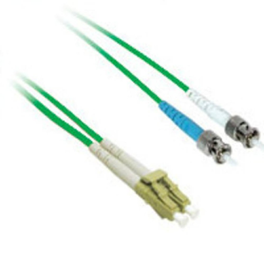 Cables to Go 3.3Ft (1M) Lc-St 9/125 Os2 Duplex Single-Mode Pvc Fiber Optic Cable - Green New