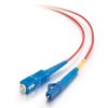 Cables to Go 6.6Ft (2M) Lc-Sc 9/125 Os2 Simplex Single-Mode Pvc Fiber Optic Cable (Taa Compliant) - Red Hot