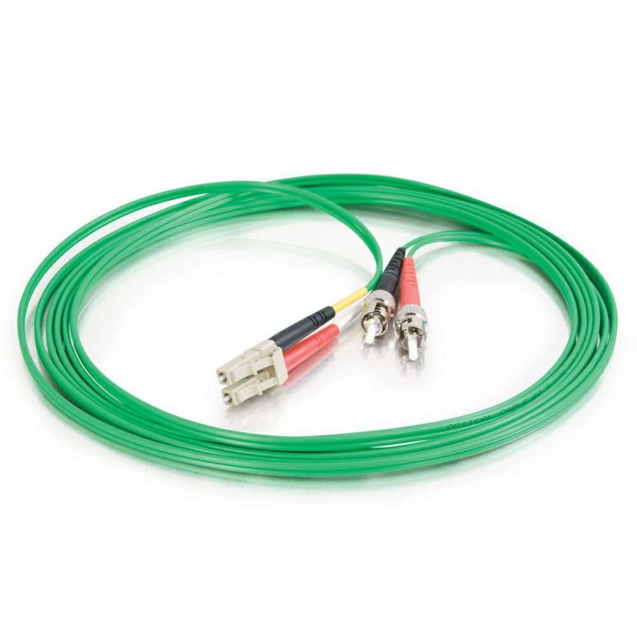 Cables to Go 16.4Ft (5M) Lc-St 62.5/125 Om1 Duplex Multimode Pvc Fiber Optic Cable - Green New