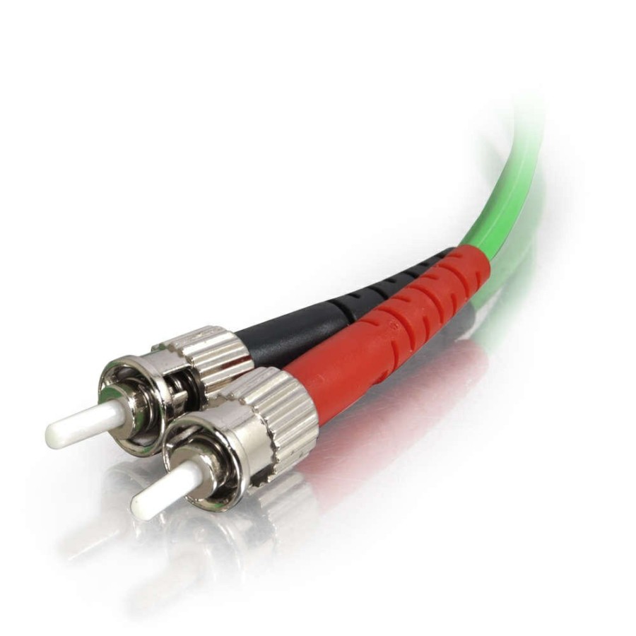 Cables to Go 6.6Ft (2M) St-St 62.5/125 Om1 Duplex Multimode Pvc Fiber Optic Cable - Green New