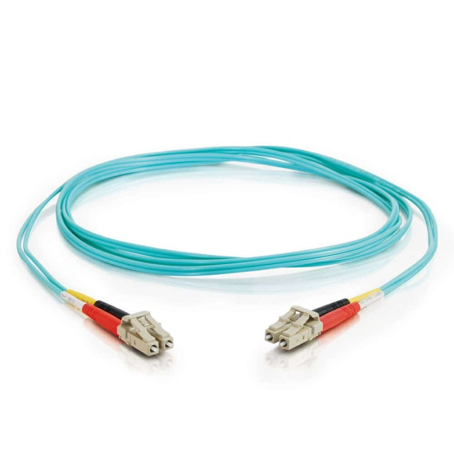 Cables to Go 98.4Ft (30M) Lc-Lc 10Gb 50/125 Om3 Duplex Multimode Pvc Fiber Optic Cable - Aqua New