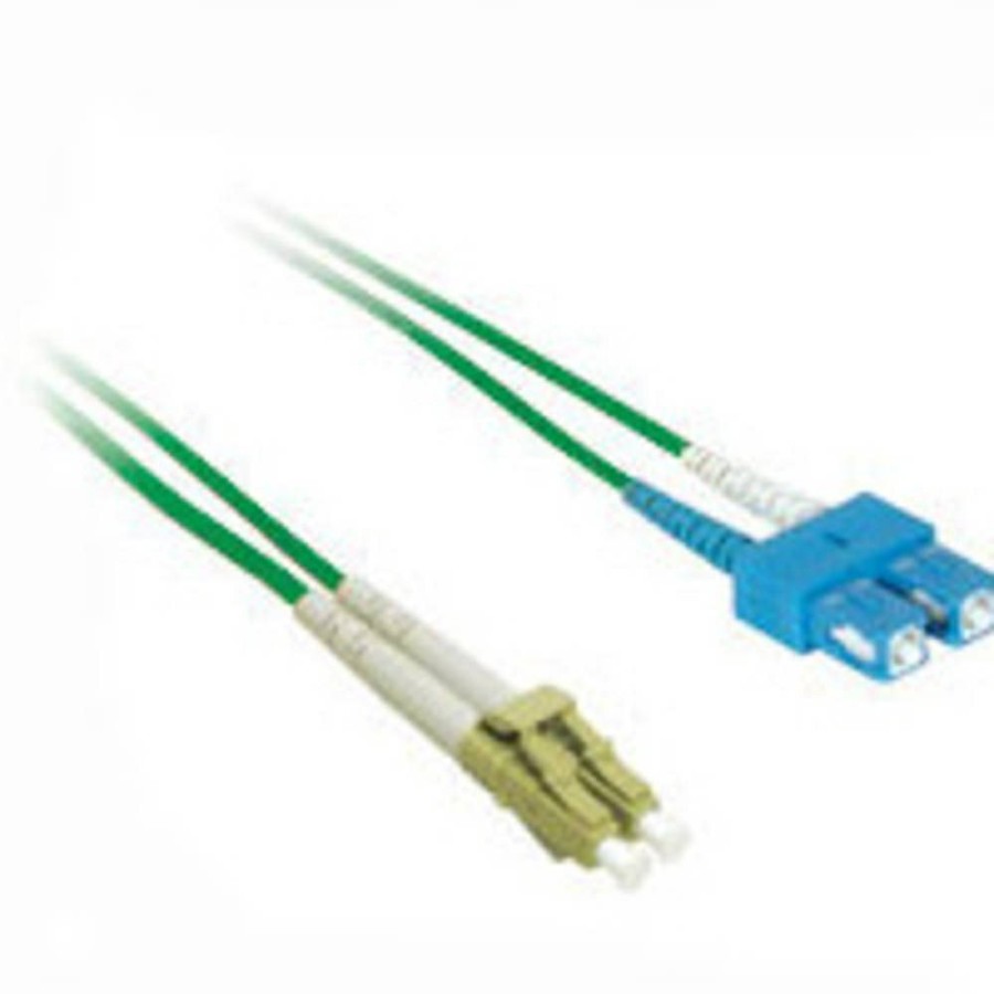 Cables to Go 9.8Ft (3M) Lc-Sc 50/125 Om2 Duplex Multimode Pvc Fiber Optic Cable (Taa Compliant) - Green Best