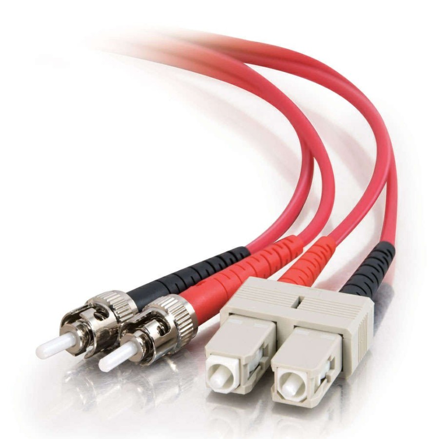 Cables to Go 6.6Ft (2M) Sc-St 62.5/125 Om1 Duplex Multimode Fiber Optic Cable - Plenum Cmp-Rated - Red Wholesale