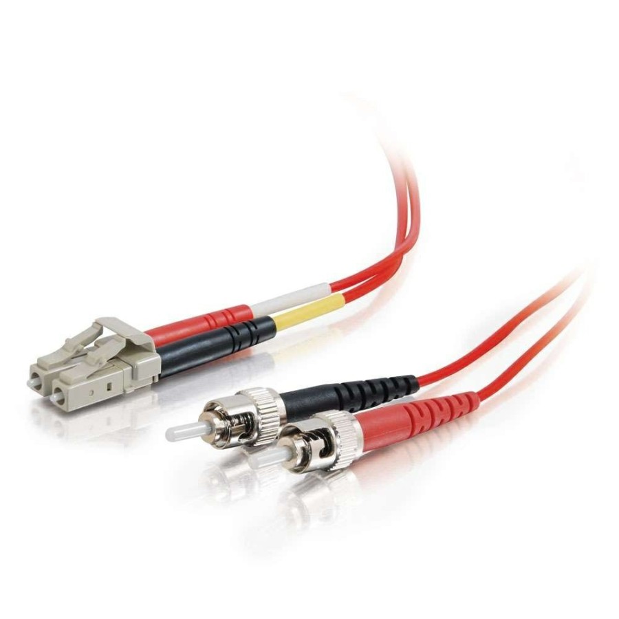 Cables to Go 32.8Ft (10M) Lc-St 50/125 Om2 Duplex Multimode Pvc Fiber Optic Cable (Taa Compliant) - Red New