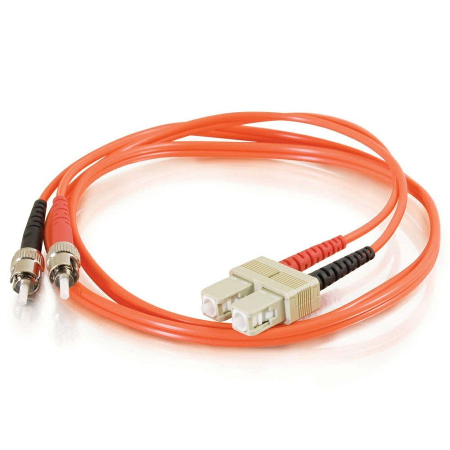 Cables to Go 13.1Ft (4M) Sc-St 50/125 Om2 Duplex Multimode Pvc Fiber Optic Cable (Usa-Made) - Orange Wholesale