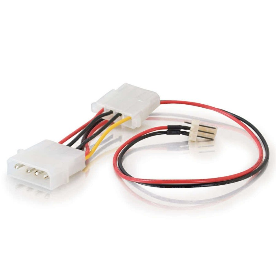 Cables to Go 6In 3-Pin Fan To 4-Pin Pass-Through Power Adapter Cable Clearance