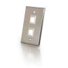 Cables to Go Two Port Keystone Single Gang Wall Plate - Stainless Steel (Taa Compliant) Wholesale