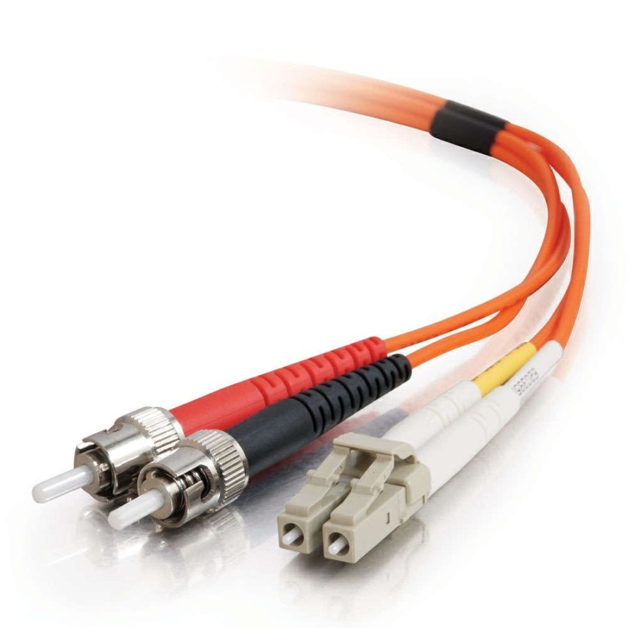 Cables to Go 19.7Ft (6M) Lc-St 62.5/125 Om1 Duplex Multimode Fiber Optic Cable (Taa Compliant) - Plenum Cmp-Rated - Orange Hot