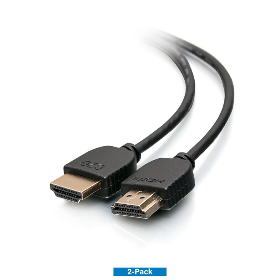 Cables to Go 3Ft (0.9M) C2G Plus Series Slim Flexible Hdmi® Cable With Low Profile Connectors (2-Pk) - 4K 60Hz Wholesale