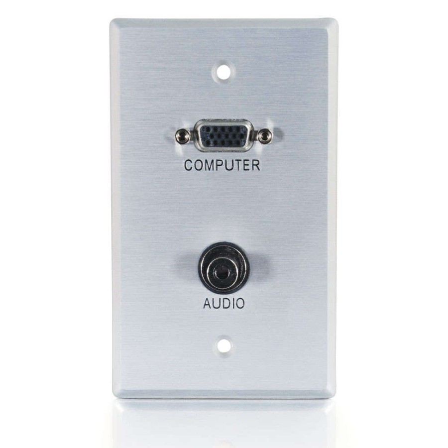 Cables to Go Vga And 3.5Mm Audio Pass Through Single Gang Wall Plate - Brushed Aluminum Best