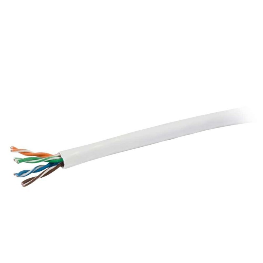 Cables to Go 500Ft (152.4M) Cat5E Bulk Unshielded (Utp) Ethernet Network Cable With Solid Conductors - Plenum Cmp-Rated - White Best