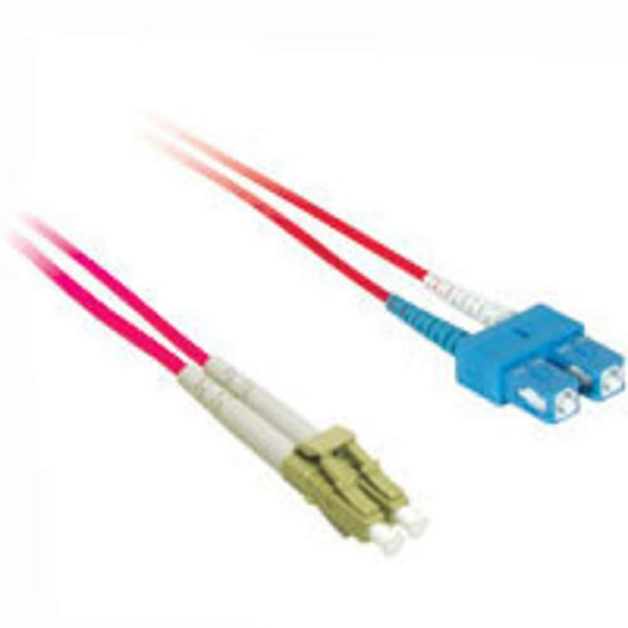 Cables to Go 9.8Ft (3M) Lc-Sc 50/125 Om2 Duplex Multimode Pvc Fiber Optic Cable (Taa Compliant) - Red Clearance