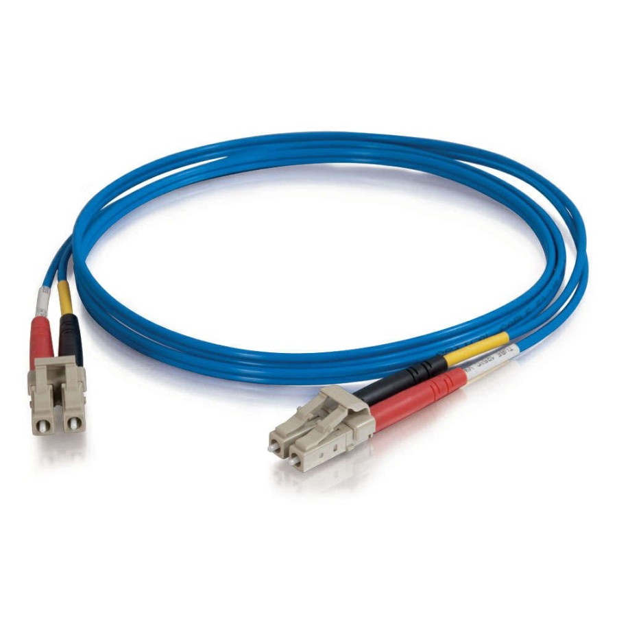 Cables to Go 9.8Ft (3M) Lc-Lc 50/125 Om2 Duplex Multimode Fiber Optic Cable (Taa Compliant) - Plenum Cmp-Rated - Blue Clearance