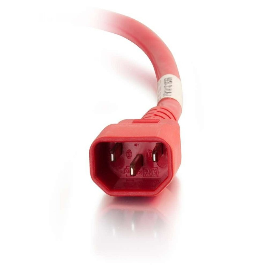 Cables to Go 1Ft (0.3M) 14Awg Power Cord (Iec320C14 To Iec320C13) -Red Hot