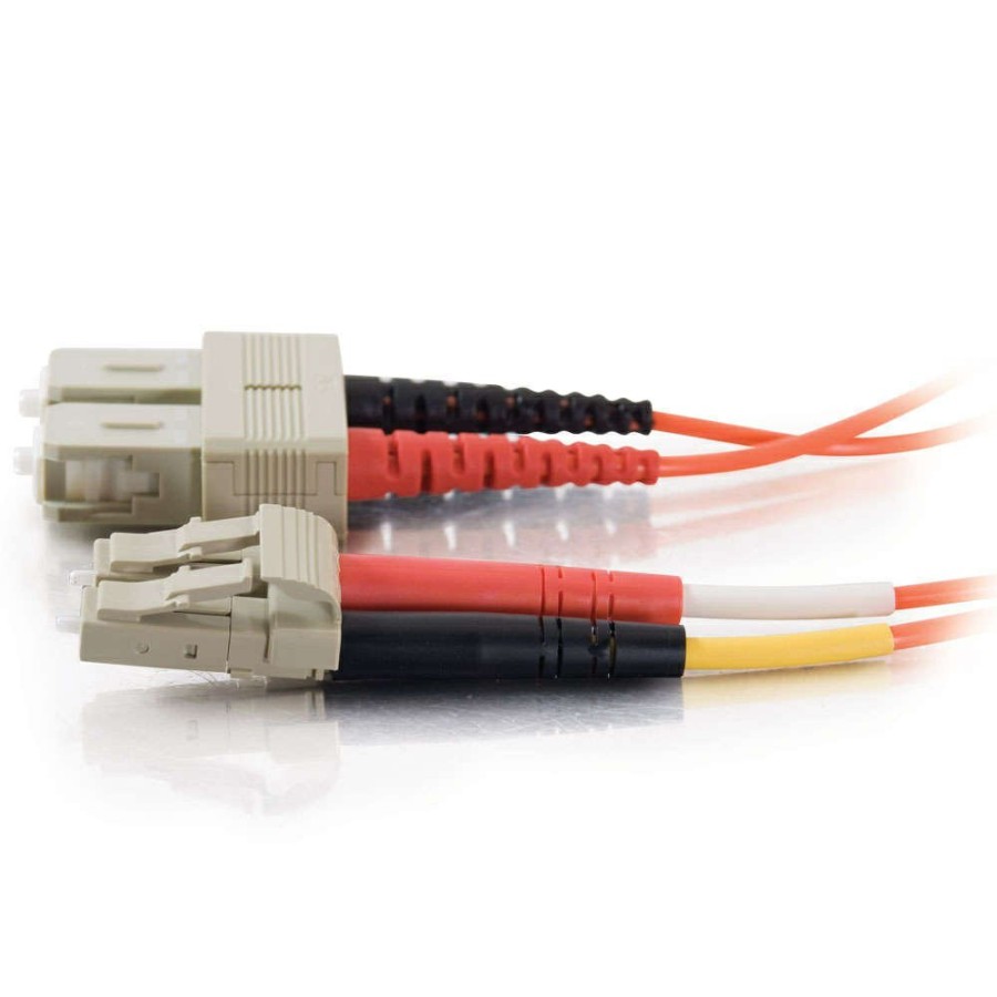 Cables to Go 9.8Ft (3M) Lc-Sc 50/125 Om2 Duplex Multimode Fiber Optic Cable (Taa Compliant) - Orange Hot