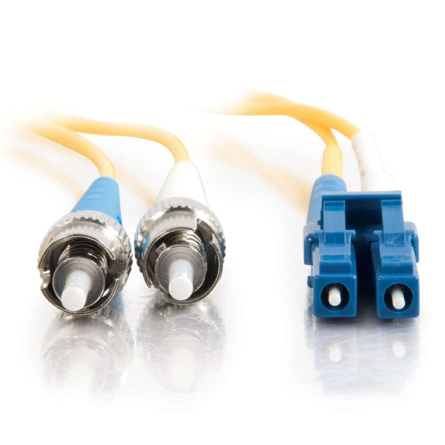 Cables to Go 23Ft (7M) Lc-St 9/125 Os2 Duplex Single-Mode Pvc Fiber Optic Cable - Yellow Clearance